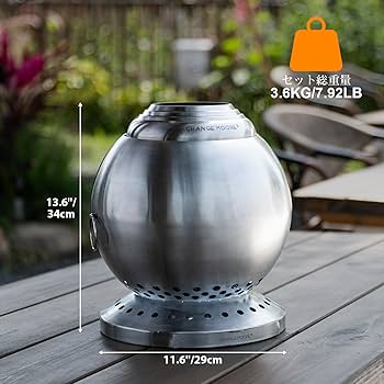 change moore 焚火台　新升级 二次燃焼焚き火台 球形 Amazon | CHANGE MOORE 新升级 二次燃焼焚き火台 球形 150%の燃焼効率